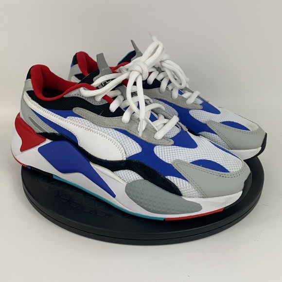 Puma RS-X3 Puzzle White/Red/Blue Athletic Shoes 371570-05 Men's Size 9.5 - Picture 3 of 13